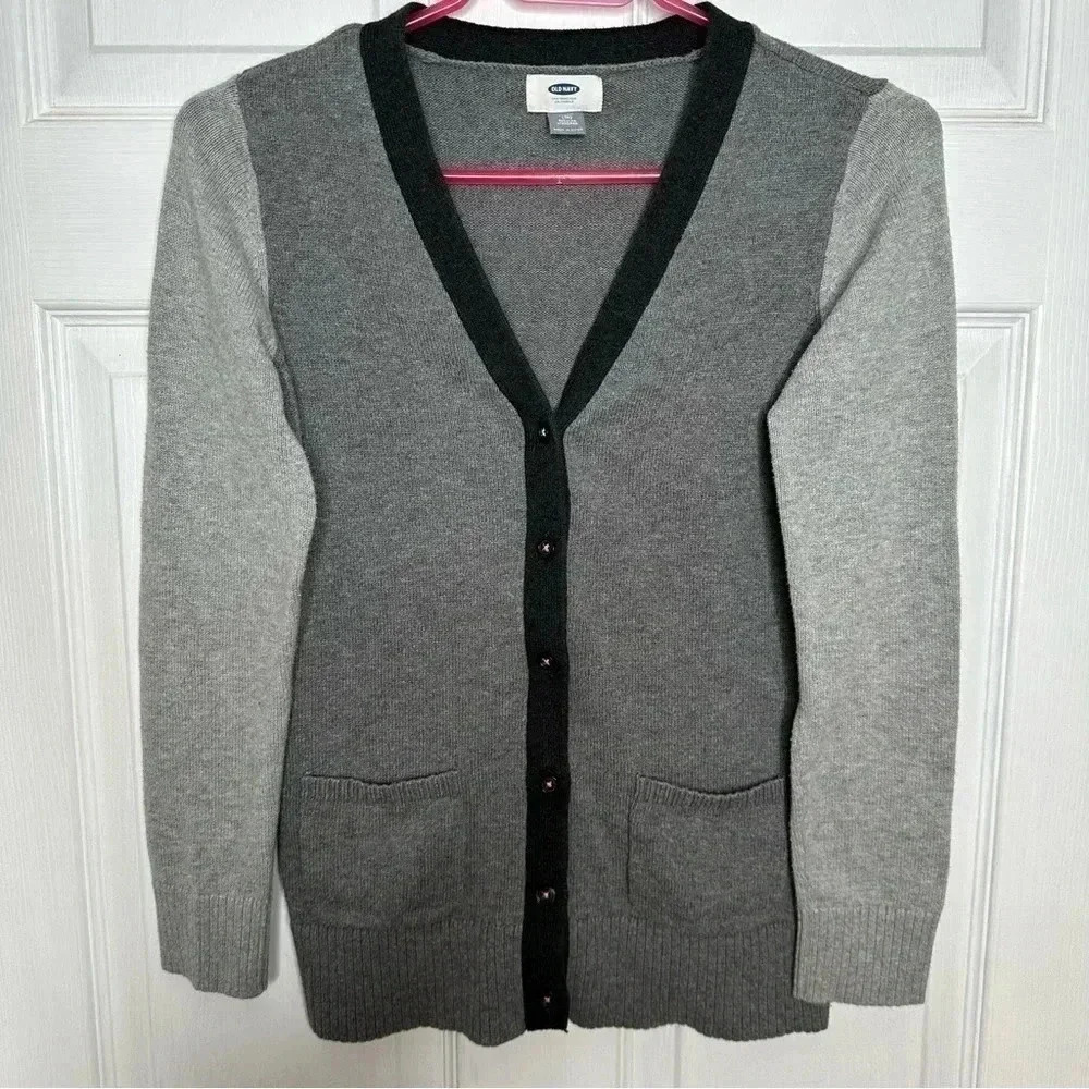 Old Navy Cardigan Button-Up Grey Size Extra Large